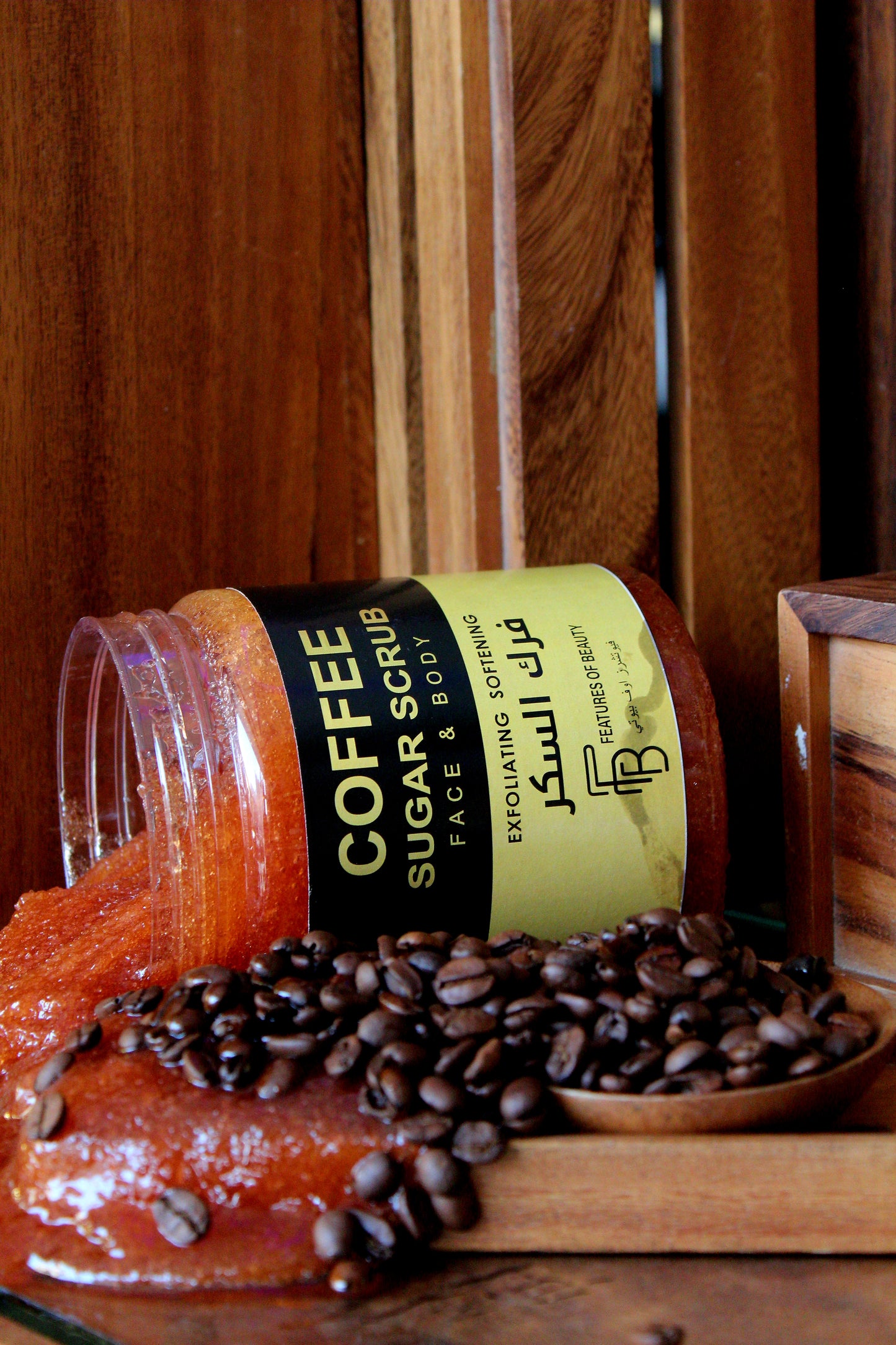 FEATURES OF BEAUTY FACE AND BODY SUGAR SCRUB COFFEE