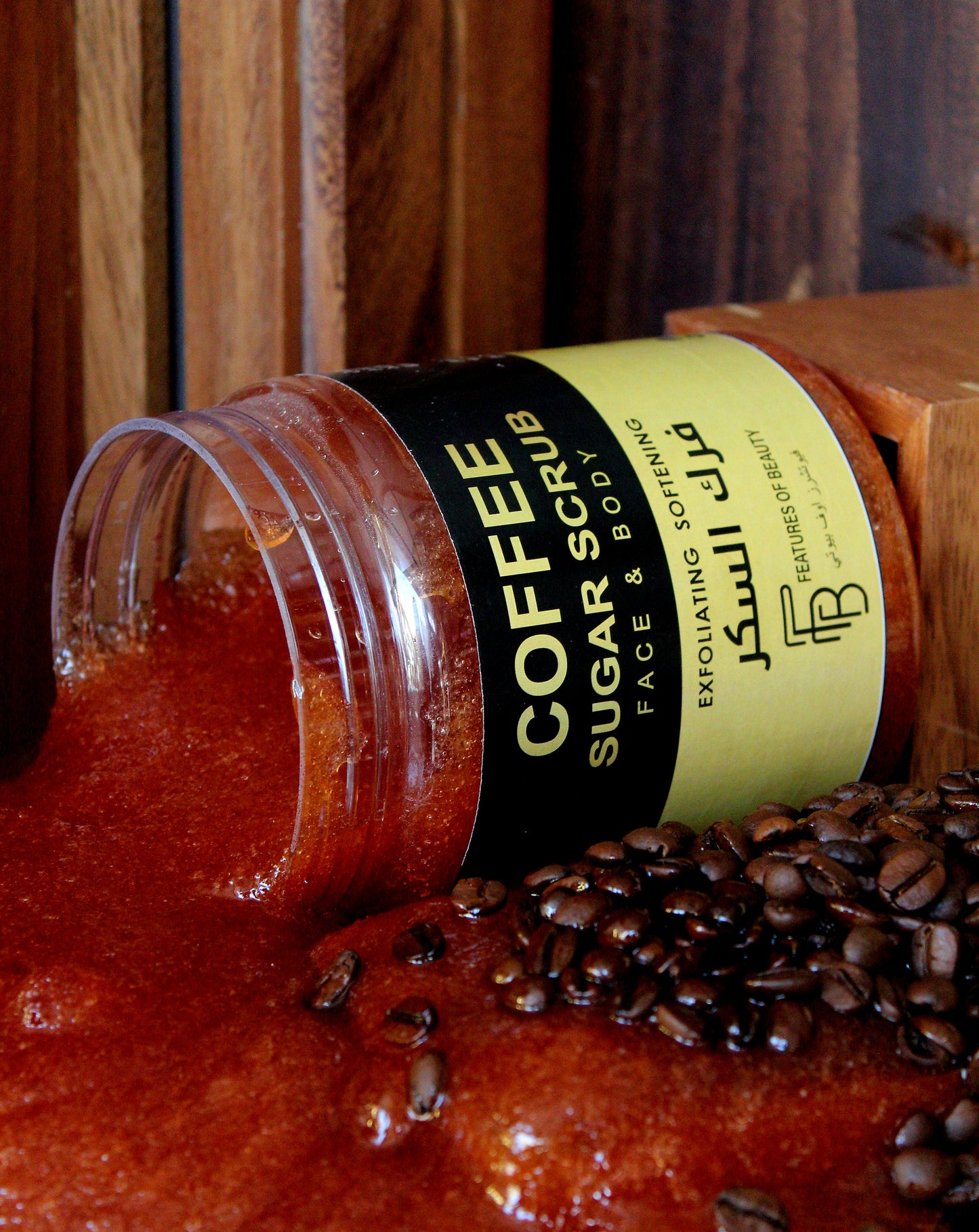 FEATURES OF BEAUTY FACE AND BODY SUGAR SCRUB COFFEE